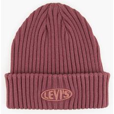 Levi's Men Beanies Levi's knitted cuff beanie garment dye dull red