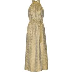 Guld Kjoler Karmamia Layla Dress Gold Leo Silk