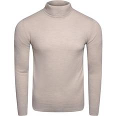 Soulstar Mens Jumper Turtle Neck Light Grey