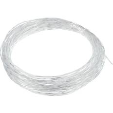 White Tennis Strings Uxcell 16G 40ft 1.3mm High Elasticity Tennis Racquet String Nylon Clear Soft Thread White