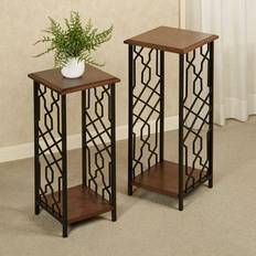 Console Tables Touch of Class Carter Accent Regal Walnut Console Table