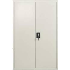 Steel Cabinets MMT Furniture Lockable Filing Grey Storage Cabinet 90x140cm