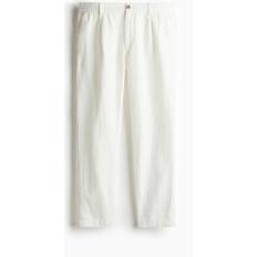 Linen Pants H&M & Regular Fit Linen-blend Pants White