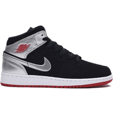 Kinderschuhe Nike Air Jordan 1 Mid GS - Black/Gym Red/Metallic Silver