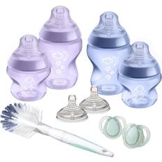 Oui Ensembles de Biberons pour Bébé Tommee Tippee Biberons Coffret Naissance Closer to Nature Tétine Anti-Colique Violet Bleu