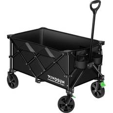 Utility Wagons Vivosun Collapsible Folding Wagon Silent Universal Wheels