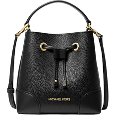 Michael Kors Black Bucket Bags Michael Kors Mercer Small Pebbled Leather Bucket Bag - Black