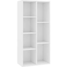 Truciolato Scaffali vidaXL Libreria Bianca 50x25x106 cm in Legno Multistrato Scaffale per libri