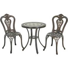 Aluminum Bistro Sets Mondawe Cast Umbrella Bistro Set