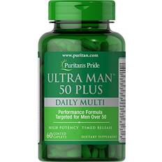 Puritan's Pride High Potency Ultra Man Plus Coated Caplets, Count 60