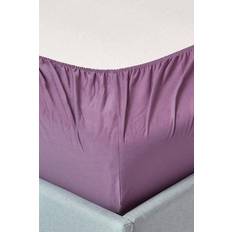 Egyptian Cotton - Purple Bed Sheets Homescapes Egyptian Cotton Bed Sheet Purple (190x90cm)