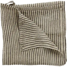 Black Kitchen Towels Olsson & Jensen Stripe Tea Linen 45x65 cm Black Sand Kitchen Towel Black