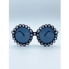 SVNX Round floral novelty sunglasses black