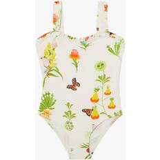 Bathing Suits Accessorize Angels Kids' Floral Print Swimsuit, White/Multi