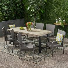 Wood Patio Dining Sets by: GDF Studio, GDF Studio Belasera Patio Dining Set