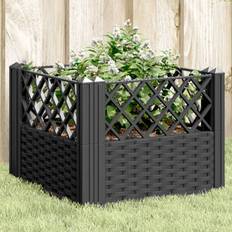 Plast Højbede vidaXL Plantekasse Med Spyd 43,5 x 43,5 x 43,5 cm PP Brun Højbed