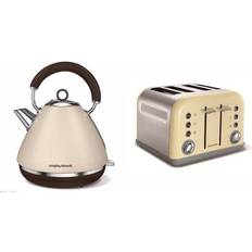 Morphy Richards Sand Accents Pyramid Kettle 4 Slice Toaster Set
