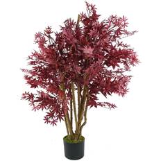 Red Decorative Items Leaf Extra Large Realistic Red Maple Artificial Plant