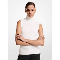 Cashmere - Dame Bluser Michael Kors Cashmere Sleeveless Turtleneck
