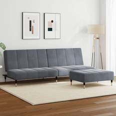 Sofa Beds Sofas on sale Homie Schlafsofa 2-Sitzer mit Fußhocker Dunkelgrau Sofa