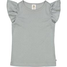 Korte ærmer Bluser & Tunikaer Børnetøj Müsli T-shirt Pointelle Frill T-shirt GladeRollinger.dk