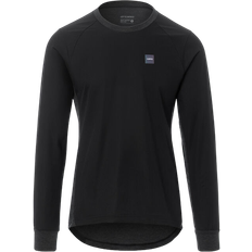 Men - Water Repellent T-shirts Giro Men's Roust LS Wind Jersey - Black/Grey