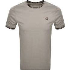 Fred Perry 3XL T-shirts Fred Perry Twin Tipped T-shirt - Warm Grey/Carrington Brick