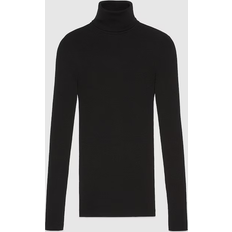 Gucci Fine Rib Knit Wool Turtleneck, Black