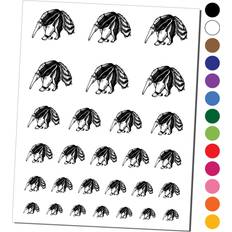 Animals Makeup Sniggle Sloth Giant Anteater Temporary Tattoo Set Dark Blue