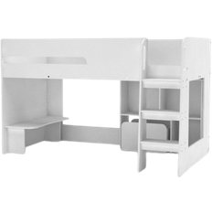 Kudl Storage Mid Sleeper 01 with Desk, Bookcase, Toybox