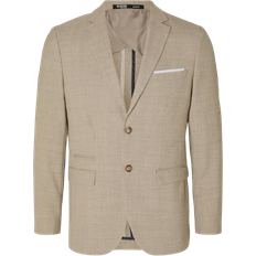 Hombre - Lino Blazers Selected Linen Blend Jacket - Sand