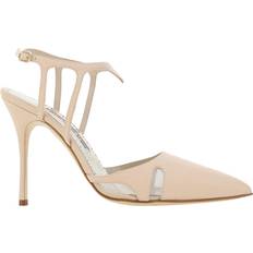 Manolo Blahnik Pumps Manolo Blahnik Stiletto Heel Pumps med Cut-Out Detaljer - Beige