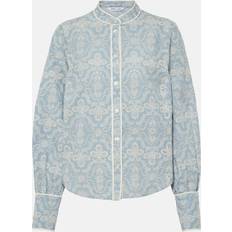 XXXS Blusar Veronica Beard Thorp cotton blouse blue