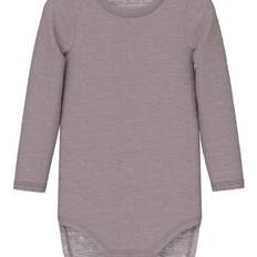 Merinoull Bodys Barnkläder Name It Needle Body Solid Noos - Purple Dove
