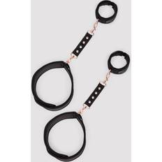 Bondage Boutique Soft Wrist to Thigh Restraints Black