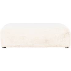 Venture Home Fodskamler Venture Home Davie Puf Beige Sort 100 x 100 cm Fodskammel