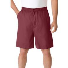 6XL Shorts KingSize Big & Tall Knockarounds 8" Full Elastic Plain Front Shorts Burgundy 2XLT