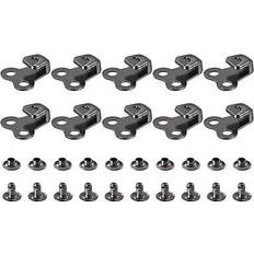 Grey Shoe Care Uxcell Shoelace hook 20x18x7mm alloy boots shoes fittings buckle dark gray set