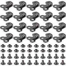 Grey Shoe Care Uxcell Shoelace hook 20x18x7mm alloy boots shoes fittings buckle dark gray set