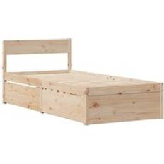 Sängar & Madrasser vidaXL Utan Madrass 90x200 cm Massiv Furu Sängram