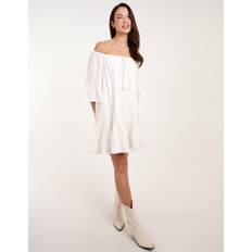 Blue Vanilla On Off Shoulder Tunic Dress IVORY