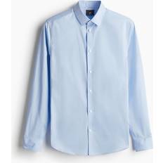 H&M Men Shirts H&M Slim Fit Easy-iron Shirt Blue