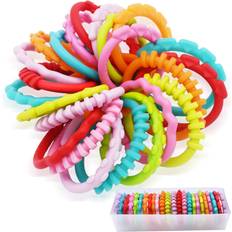 Rattles COLVWOFA Baby Rings Link 24 Pack