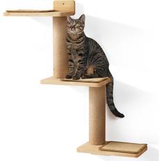 FUKUMARU FUKUMARU Cat Wall Shelves, 3 Transformable Cat Scratching Post