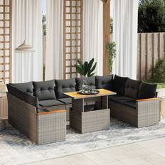 Kunstrattan Lounge-Sets vidaXL 10-Tlg. Garten-Sofagarnitur Lounge-Set