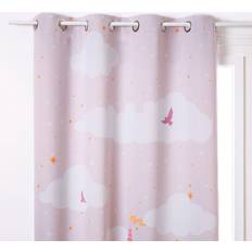 Polyester Rideaux Atmosphera Rideau Occultant Château 135x260 cm Rose Clair