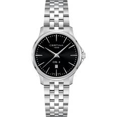 Certina DS-8 Lady 31mm Rostfritt stål, Datum, Svart tavla