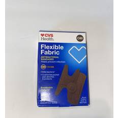 First Aid CVS Health bandages c80 brown antibacterial flexible fabric sizes