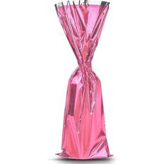 MT Products Metallic Pink Mylar Wine Gift Bags for Bottles Pack of 25 Ribbon and Rope Not Included