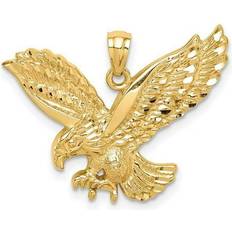 Gold Charms & Pendants Goldia 14k yellow diamond-cut eagle pendant